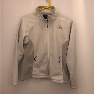 White/grey fleece jacket